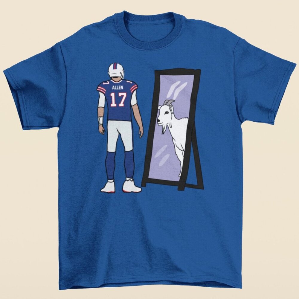 NEW Josh Allen Mirror GOAT Football T-Shirt